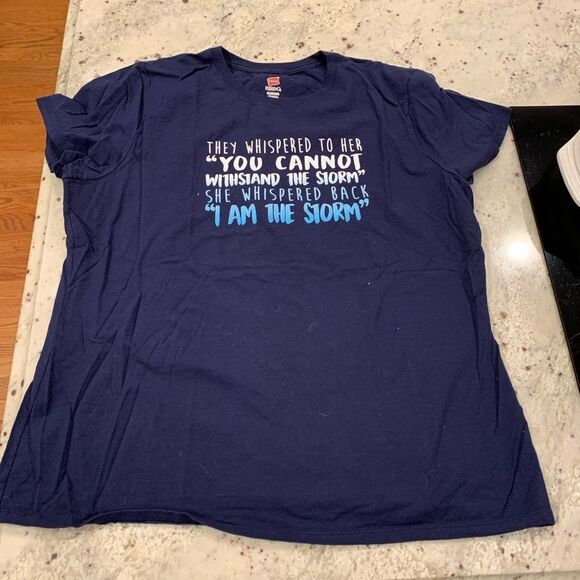 Womens “I Am The Storm” Navy T-Shirt sz XL - Picture 1 of 2